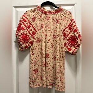 Savanna Jane Cream Embellished Blouse